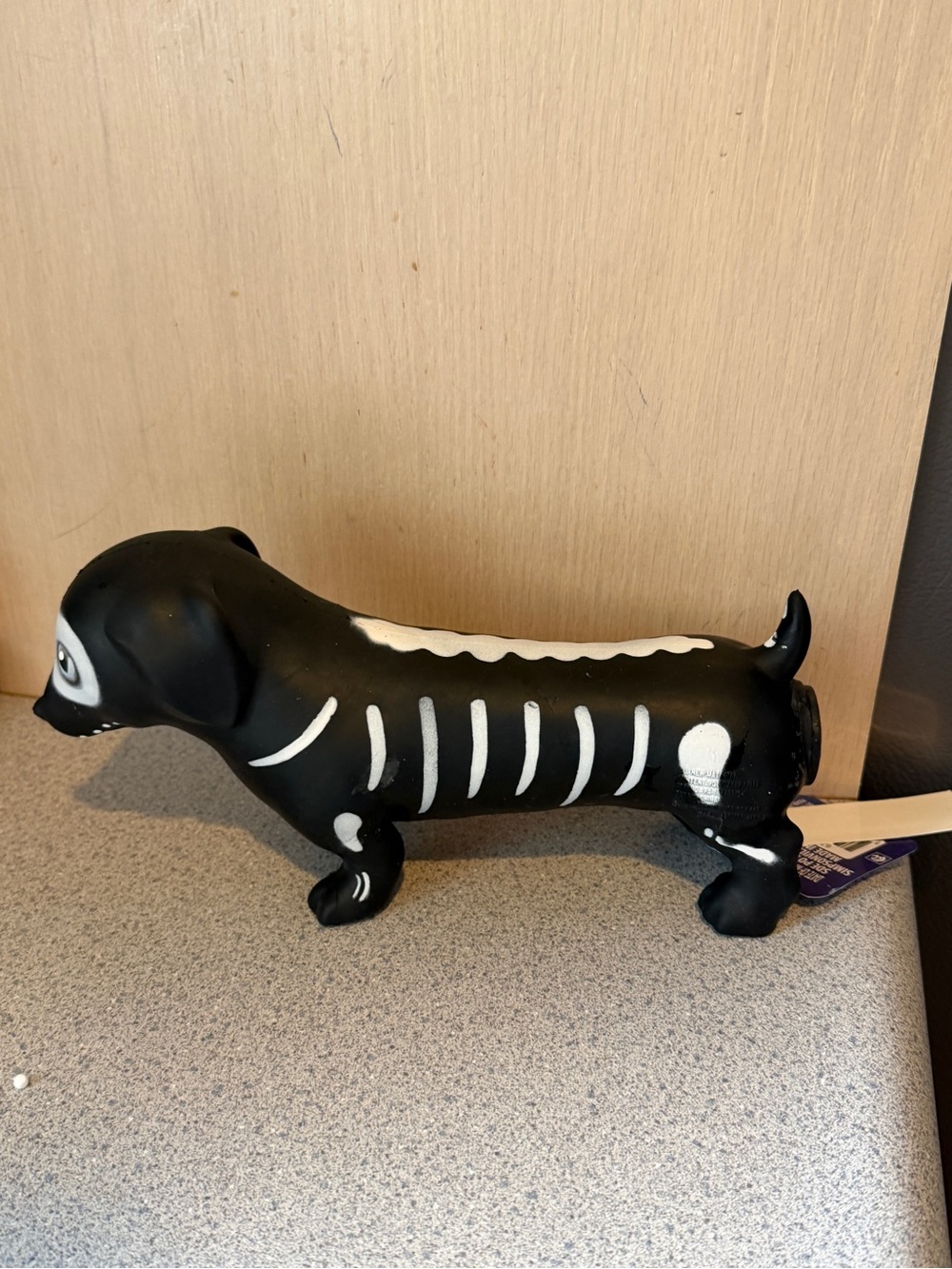 New Toymendous Squeeezy Skeleton Dachshund Ween Dog Squishy Toy 3+ Halloween